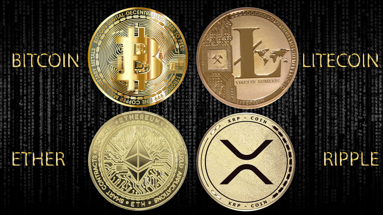 Investir dans les cryptomonnaies - le bitcoin, l'ethereum, le litecoin et le ripple